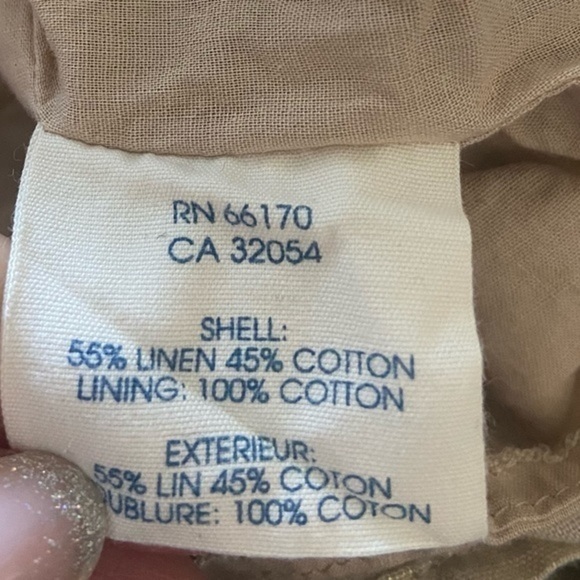 ANTHROPOLOGIE EDME & ESYLLTE Gold Shimmer Gilded Lily Linen Tiered Midi Skirt 8 - Picture 4 of 7